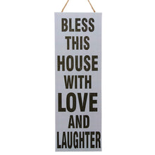 Load image into Gallery viewer, Bless this house with love and laughter wall decor