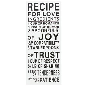 Recipe for Love Wall Décor