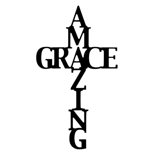 Amazing Grace Wood Cross