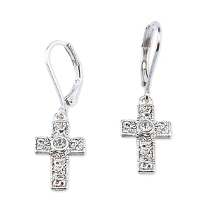 Silver Cross Earrings