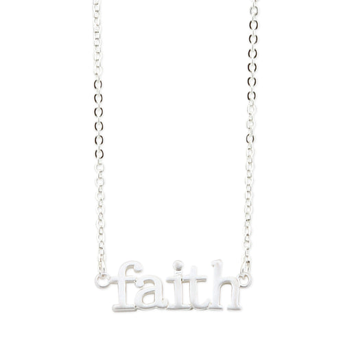 Faith Silver Necklace