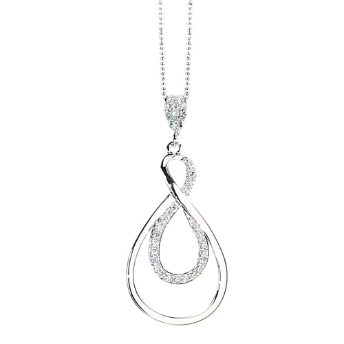 Crystal Double Infinity Necklace