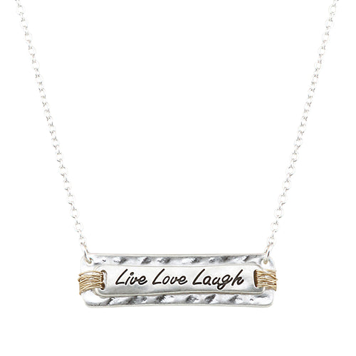 Live Love Laugh Bar Necklace