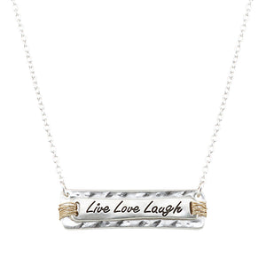 Live Love Laugh Bar Necklace