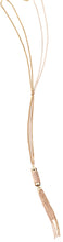 Load image into Gallery viewer, Rose Multi Chain Necklace with Charm and Tassles