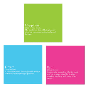 Set of 3 - Inspirational Canvas Wall Decor