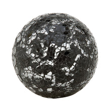 Load image into Gallery viewer, Black &amp; Silver Mosaic Glass Ball