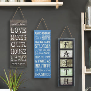 Canvas Inspirational Wall Decor. Set of 3