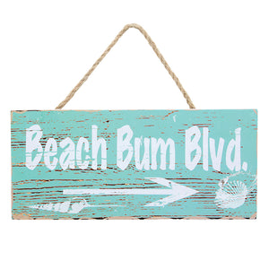 Beach Bum Blvd Wooden Wall Decor