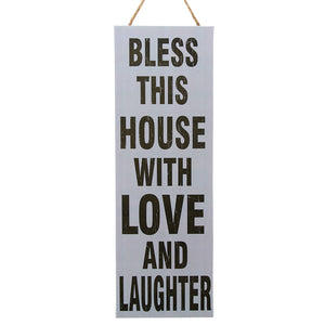 Bless this house with love and laughter wall decor