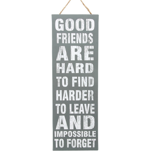 'Good Friends are Hard to Find' Canvas Wall Decor