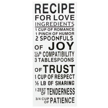 Load image into Gallery viewer, Recipe for Love Wall Décor