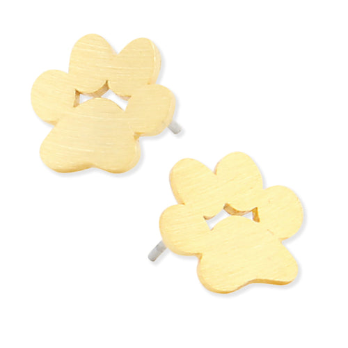 Gold Paw Earrings