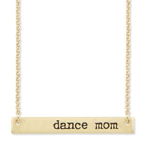 Dance Mom Bar Necklace