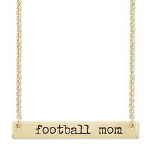 Load image into Gallery viewer, Football Mom Bar Necklace