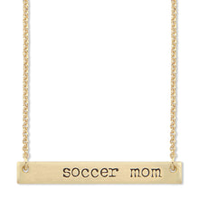 Load image into Gallery viewer, Soccer Mom Bar Necklace