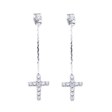 Load image into Gallery viewer, Crystal Cross Peek-A-Book Earrings Pendants