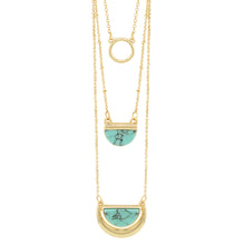 Load image into Gallery viewer, Tiers of Turquoise Necklace