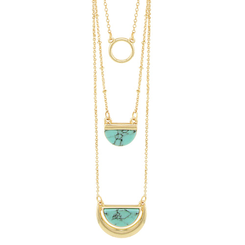 Tiers of Turquoise Necklace