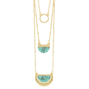 Tiers of Turquoise Necklace