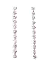 Load image into Gallery viewer, Long Crystal Studded Post Earrings