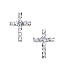 Load image into Gallery viewer, Crystal Cross Earrings