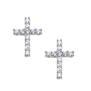 Crystal Cross Earrings