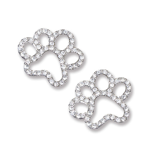 Crystal Paw Earrings