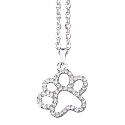 Crystal Paw Necklace