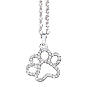 Crystal Paw Necklace