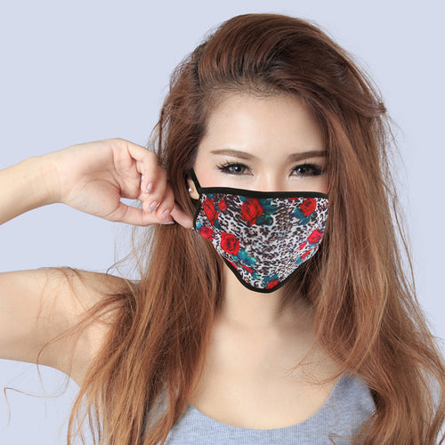 M-1 Rose Leopard Cloth Mask
