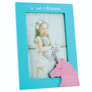 Blue and Pink Unicorn Picture Frame