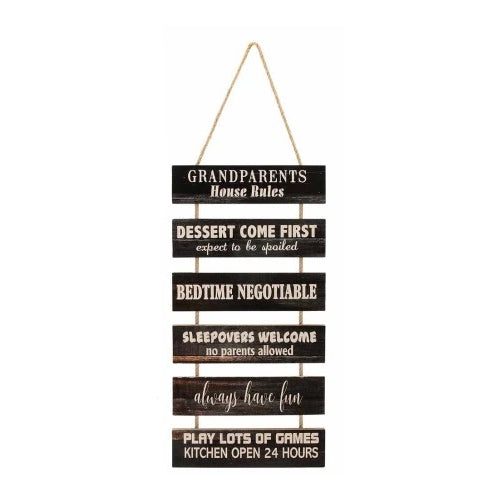 Grandparents Rules Wall Décor