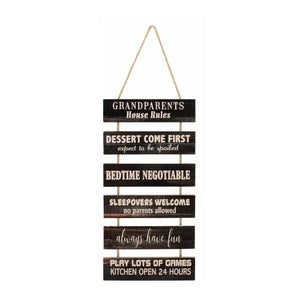Grandparents Rules Wall Décor